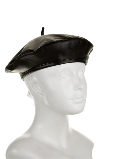 dior black leather beret|black lambskin Dior beret.